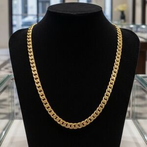 20" 18k Gold Filled Cuban Chain Necklace